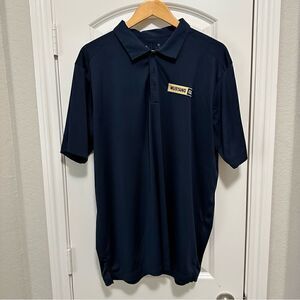 Antigua Mustang Cat Men’s Navy Short Sleeve Polo Size XL